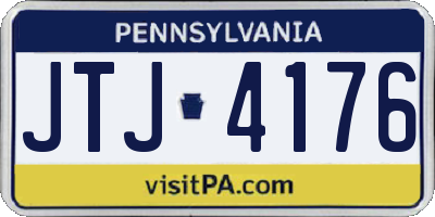 PA license plate JTJ4176
