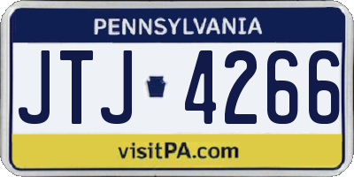 PA license plate JTJ4266