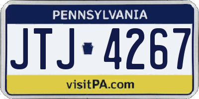 PA license plate JTJ4267