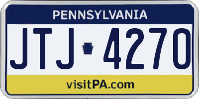 PA license plate JTJ4270