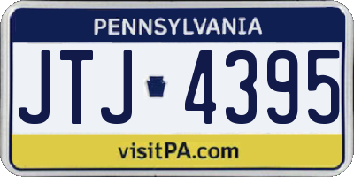 PA license plate JTJ4395