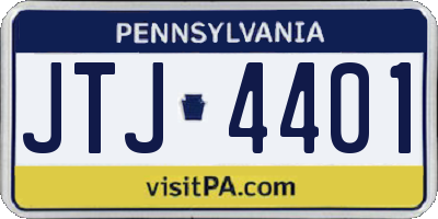 PA license plate JTJ4401
