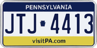 PA license plate JTJ4413