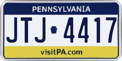PA license plate JTJ4417