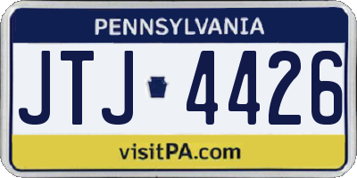 PA license plate JTJ4426