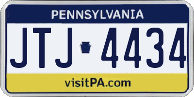 PA license plate JTJ4434