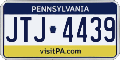 PA license plate JTJ4439