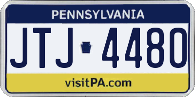 PA license plate JTJ4480