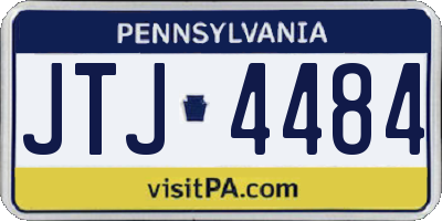 PA license plate JTJ4484