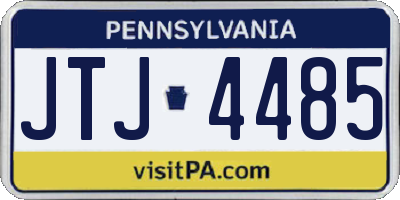 PA license plate JTJ4485