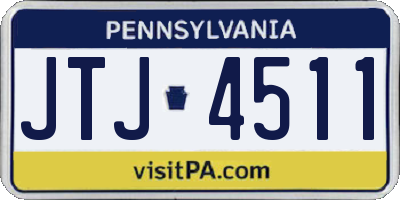 PA license plate JTJ4511