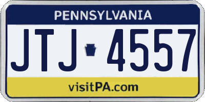 PA license plate JTJ4557