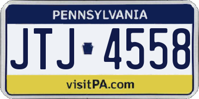 PA license plate JTJ4558