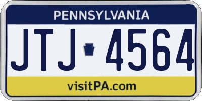 PA license plate JTJ4564