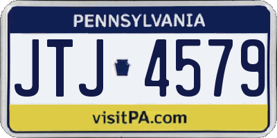 PA license plate JTJ4579