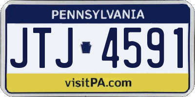 PA license plate JTJ4591