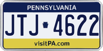 PA license plate JTJ4622