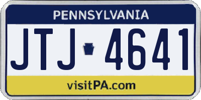 PA license plate JTJ4641