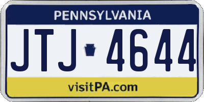 PA license plate JTJ4644