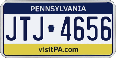 PA license plate JTJ4656