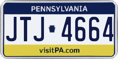 PA license plate JTJ4664