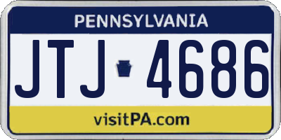 PA license plate JTJ4686