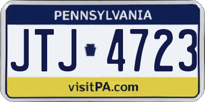 PA license plate JTJ4723