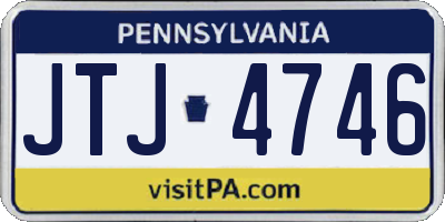 PA license plate JTJ4746