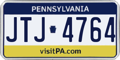 PA license plate JTJ4764
