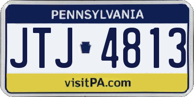 PA license plate JTJ4813