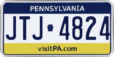 PA license plate JTJ4824