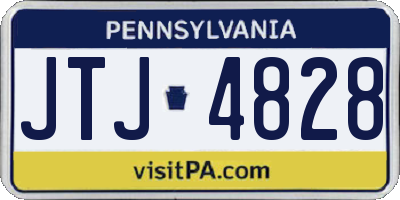 PA license plate JTJ4828
