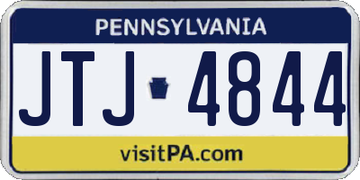 PA license plate JTJ4844