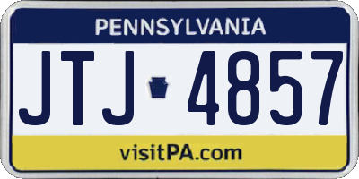 PA license plate JTJ4857