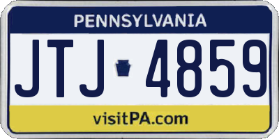 PA license plate JTJ4859