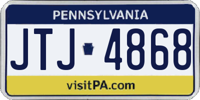 PA license plate JTJ4868