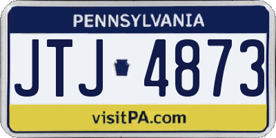 PA license plate JTJ4873