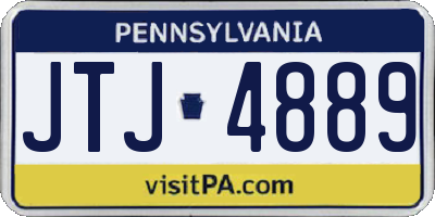 PA license plate JTJ4889
