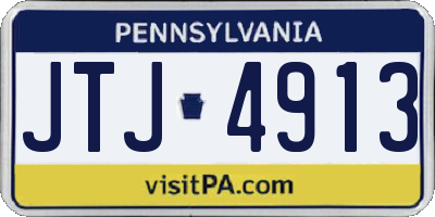 PA license plate JTJ4913