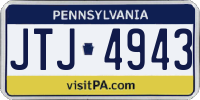 PA license plate JTJ4943