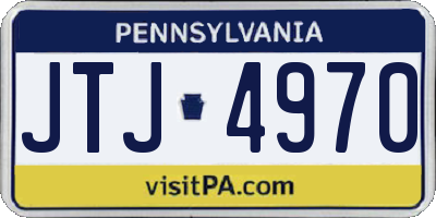 PA license plate JTJ4970
