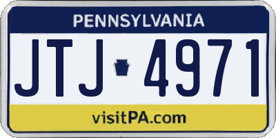 PA license plate JTJ4971