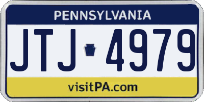PA license plate JTJ4979