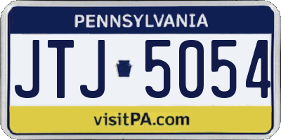PA license plate JTJ5054