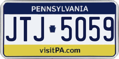 PA license plate JTJ5059