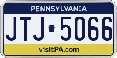 PA license plate JTJ5066