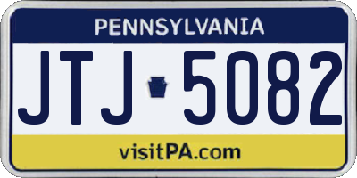 PA license plate JTJ5082