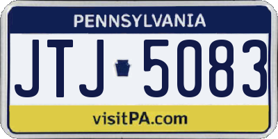 PA license plate JTJ5083