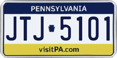 PA license plate JTJ5101