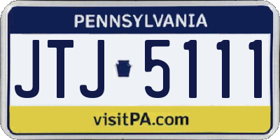 PA license plate JTJ5111